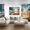 Designart - Beautiful Cloudscape over the Sea - Modern Beach Framed Canvas Art Print